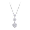 10k White Gold 1/10ct TDW Diamond Necklace (J-K, I2-I3)