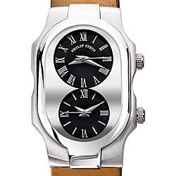 Philip Stein Women's 1-G-CB-IBZ 'Signature' Bronze Silk Leather Strap Watch