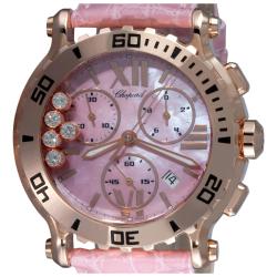 Chopard Women's 'Happy Sport' Rose Gold Diamond Chronograph Watch