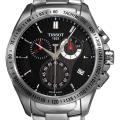 Tissot Men's 'Veloci-T' Stainless Steel Black Face Chronograph Watch