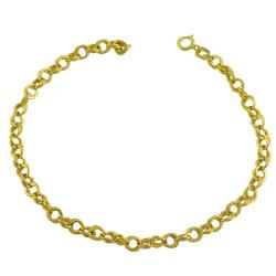14k Yellow Gold Polished 7.25-inch Charm Bracelet (4 mm)