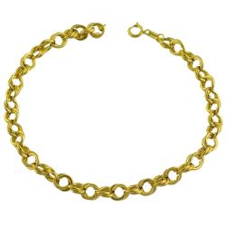 14k Yellow Gold Polished 7.25-inch Charm Bracelet (5 mm)