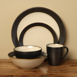 Sango 40-piece Bistro Cream Stoneware Dinnerware Set
