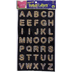 Dritz Gold Sequin Iron-On Letters (1 Sheet)