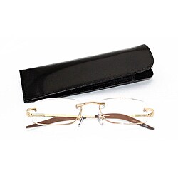 Unisex Rectangular Rimless Computer Reading Glasses
