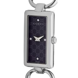 Gucci Women's 'Tornabuoni' Black Face Diamond Watch