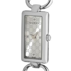 Gucci Women's 'Tornabuoni' Silver Face Diamond Watch