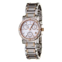 Bulova Women's 'Diamonds' Stainless And Rose Goldplated Quartz Watch