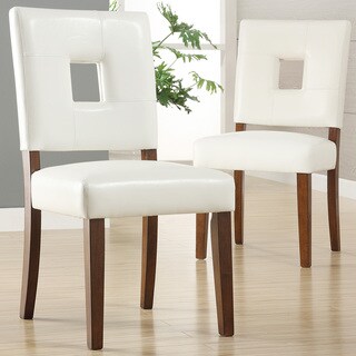 Oxford Creek Dining Chairs in White Faux Leather (Set of 2)