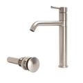Brienza Brushed Nickel Swivel Spout Vessel Faucet and Drain (1 Pallet qty. 90)