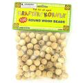 120-piece Round Wood Beads (Case Of 100)