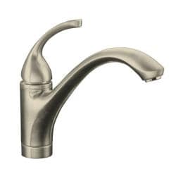 Kohler K-10415-BN Vibrant Brushed Nickel Forte Single-Control Kitchen Sink Faucet With Lever Handle