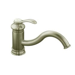 Kohler K-12175-BN Vibrant Brushed Nickel Fairfax Single-Control Kitchen Sink Faucet, Less Escutcheon And Sidespray