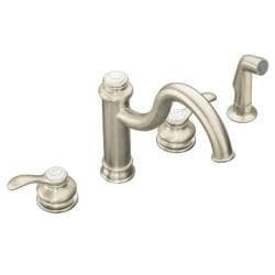 Kohler K-12231-BN Vibrant Brushed Nickel Fairfax High Spout Kitchen Sink Faucet With Matching Sidespray And Lever Handles