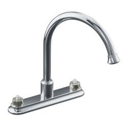 Kohler K-15888-K-CP Polished Chrome Coralais Decorator Kitchen Sink Faucet With 9 Traditional Spout, Requires Handles