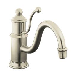 Kohler K-168-BN Vibrant Brushed Nickel Antique Single-Control Kitchen Sink Faucet With Lever Handle