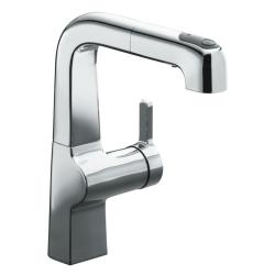 Kohler K-6332-CP Polished Chrome Evoke Single Control Pullout Secondary Kitchen Faucet