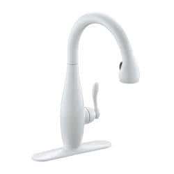 Kohler K-692-0 White Clairette Kitchen Sink Faucet