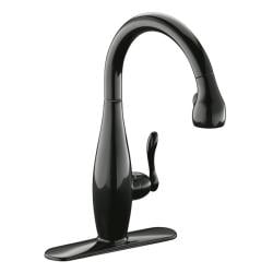 Kohler K-692-7 Black Clairette Kitchen Sink Faucet
