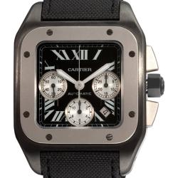 Cartier Men's 'Santos 100' Titanium Chronograph Watch