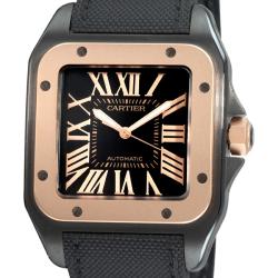 Cartier Men's 'Santos 100' Rose Gold Automatic Watch