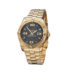 Breitling Men's 'Aerospace' 18k Yellow Gold Digital Quartz Watch