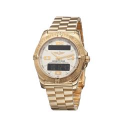 Breitling Men's 'Aerospace' 18k Yellow Gold Digital Quartz Watch
