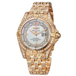 Breitling Women's 'Cockpit Lady' 18k Rose Gold Quartz Diamond Watch
