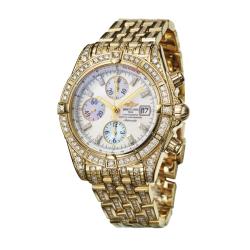 Breitling Men's 'Chronomat Evolution' 18k Yellow Gold Diamond Watch