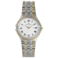 Accutron Men's Vera Cruz White Dial Two Tone Stainless Steel Watch