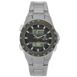 Jules Jurgensen Men's Chronograph Stainless Steel Black Dial Watch