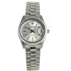 Jules Jurgensen Men's Classical Stainless Steel White Dial Watch