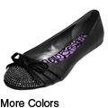 Bamboo by Journee Women's Sparkling Toe Ballet Flats