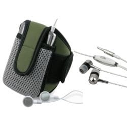 Olive Sportband with Case/ 3.5mm Headset for HTC Google Nexus One