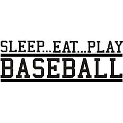 Design on Style Decorative 'Sleep Eat Play Baseball' Vinyl Wall Art Quote