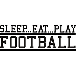 Design on Style Decorative 'Sleep Eat Play Football' Vinyl Wall Art Quote