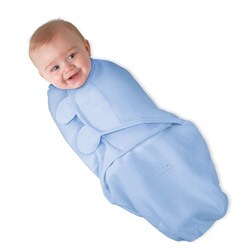 Summer Infant SwaddleMe Large Blue Cotton Knit