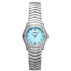 Ebel Women's 'Classic Wave' Stainless Steel Quartz Diamond Watch