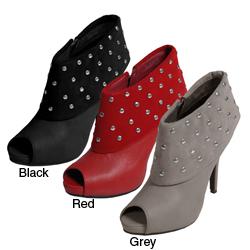 Bamboo by Journee Women's Studded Cuff High Heel Booties