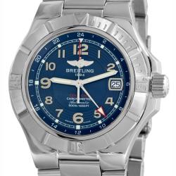 Breitling Men's 'Colt GMT' Stainless Steel Blue Face Watch