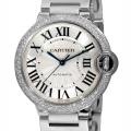 Cartier Mid-size 'Ballon Bleu' White Gold Diamond Automatic Watch
