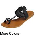 Bamboo by Journee Women's Flower Slide Sandals