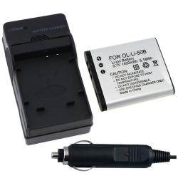 Battery and Charger Set for Olympus Li-50V