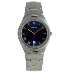 Pulsar Men's Dress Stainless Steel Dark Blue Dial Watch
