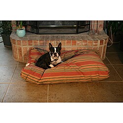 Burgundy Stripe Pet Bed