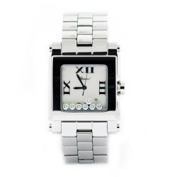 Chopard Women's Happy Sport Square Inlaid Sapphire Crown Watch
