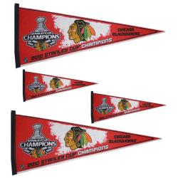 Chicago Blackhawks Stanley Cup Champion Pennants (Set of 4)