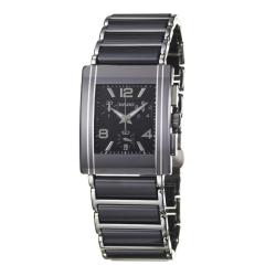 Rado Men's 'Integral' Stainless Steel/ Black Ceramic Quartz Watch