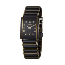 Rado Men's 'Integral' Goldtone Steel/ Ceramic Date Quartz Watch