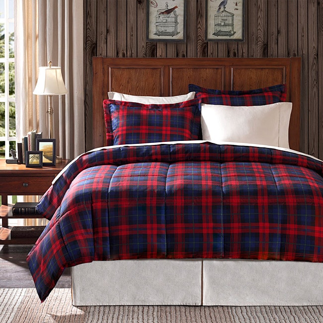 Premier Comfort Ashland Plaid Twin-size 2-piece Down Alternative Comforter Set